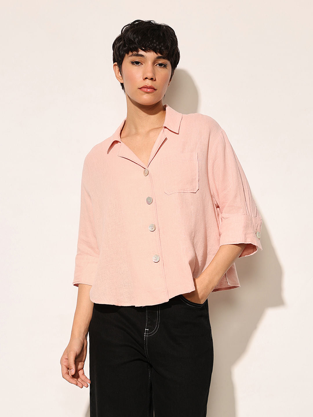 Pink Short Sleeves Shirt