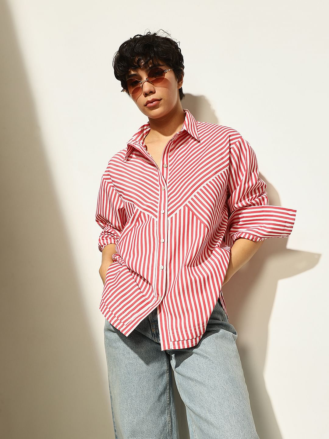RED & White Striped Shirt