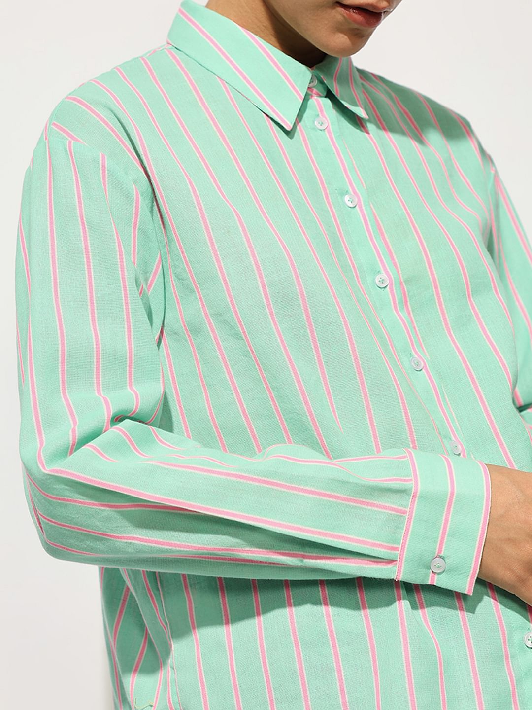 Green Striped Shirt
