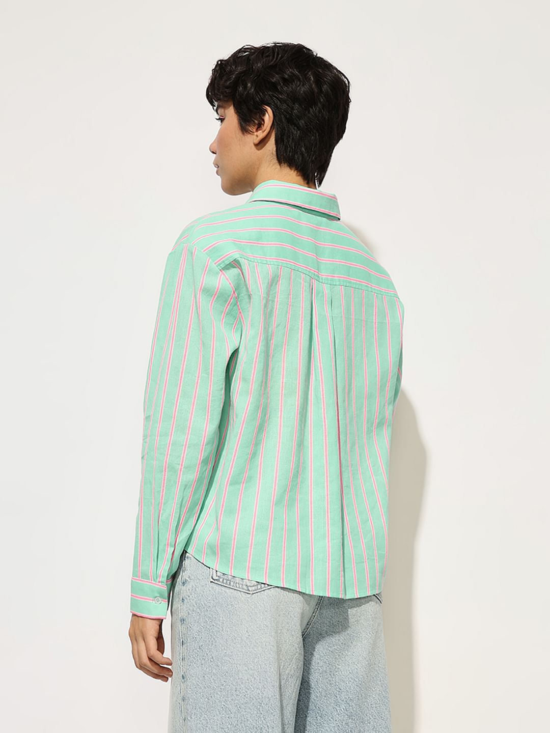 Green Striped Shirt