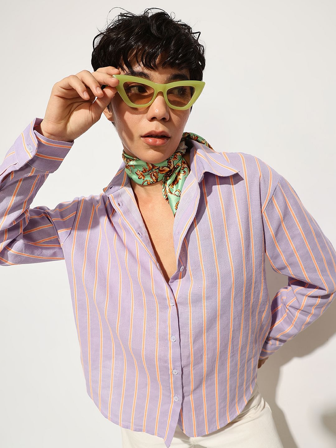 Lavender Striped Shirt