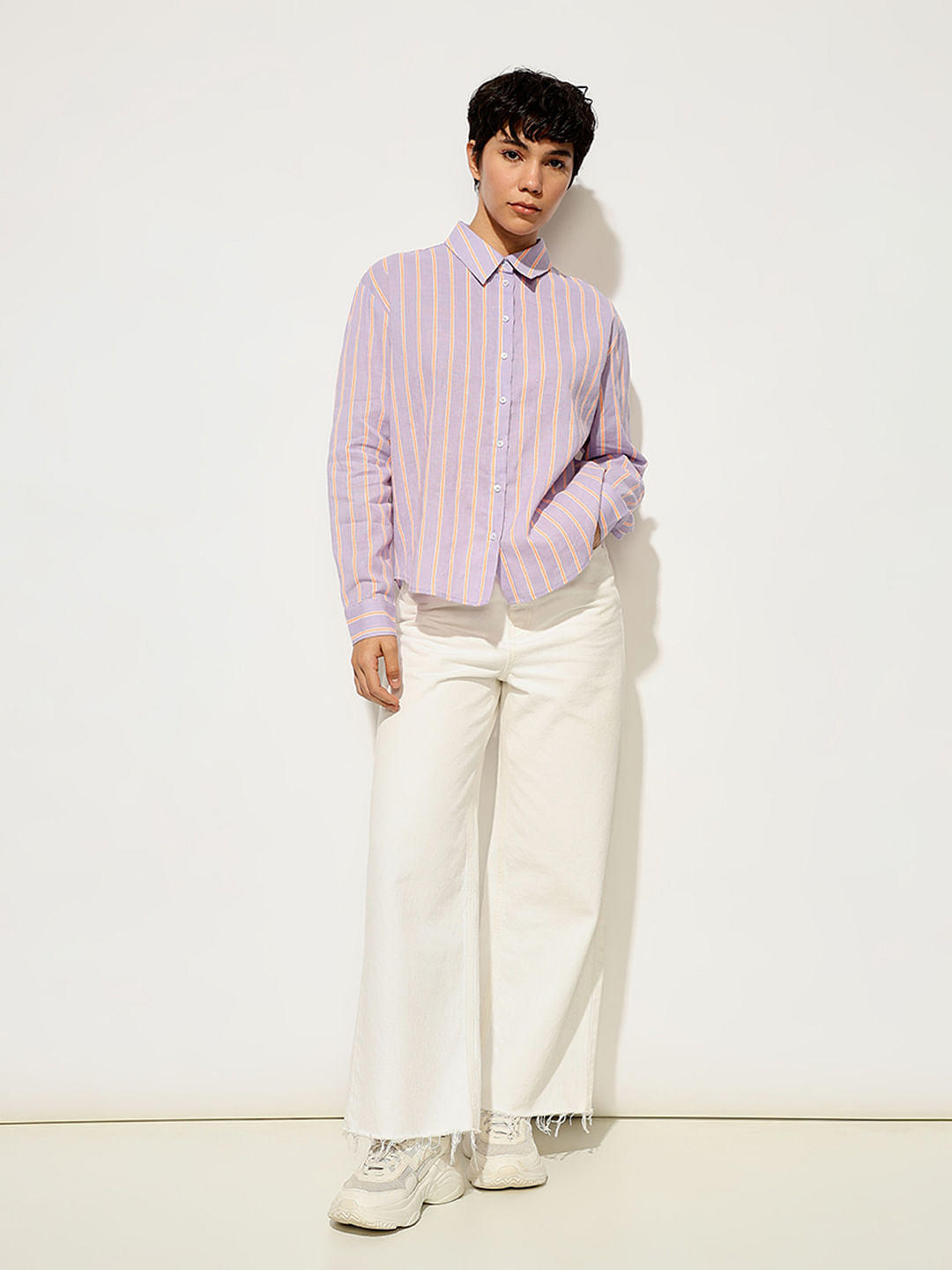 Lavender Striped Shirt