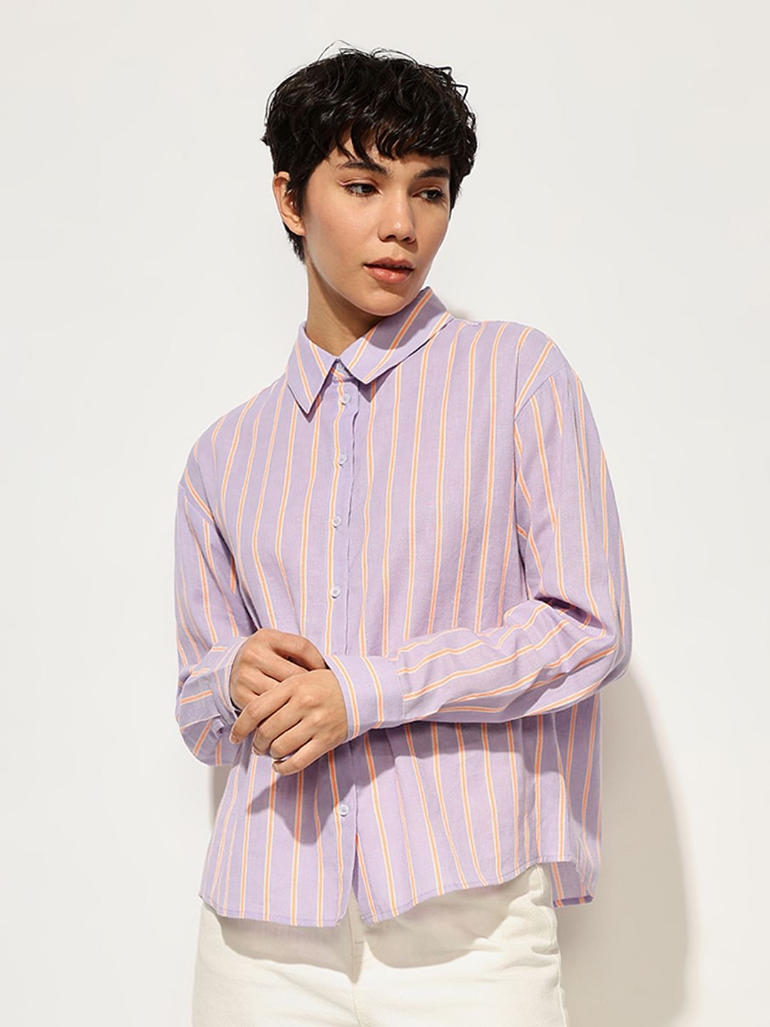 Lavender Striped Shirt
