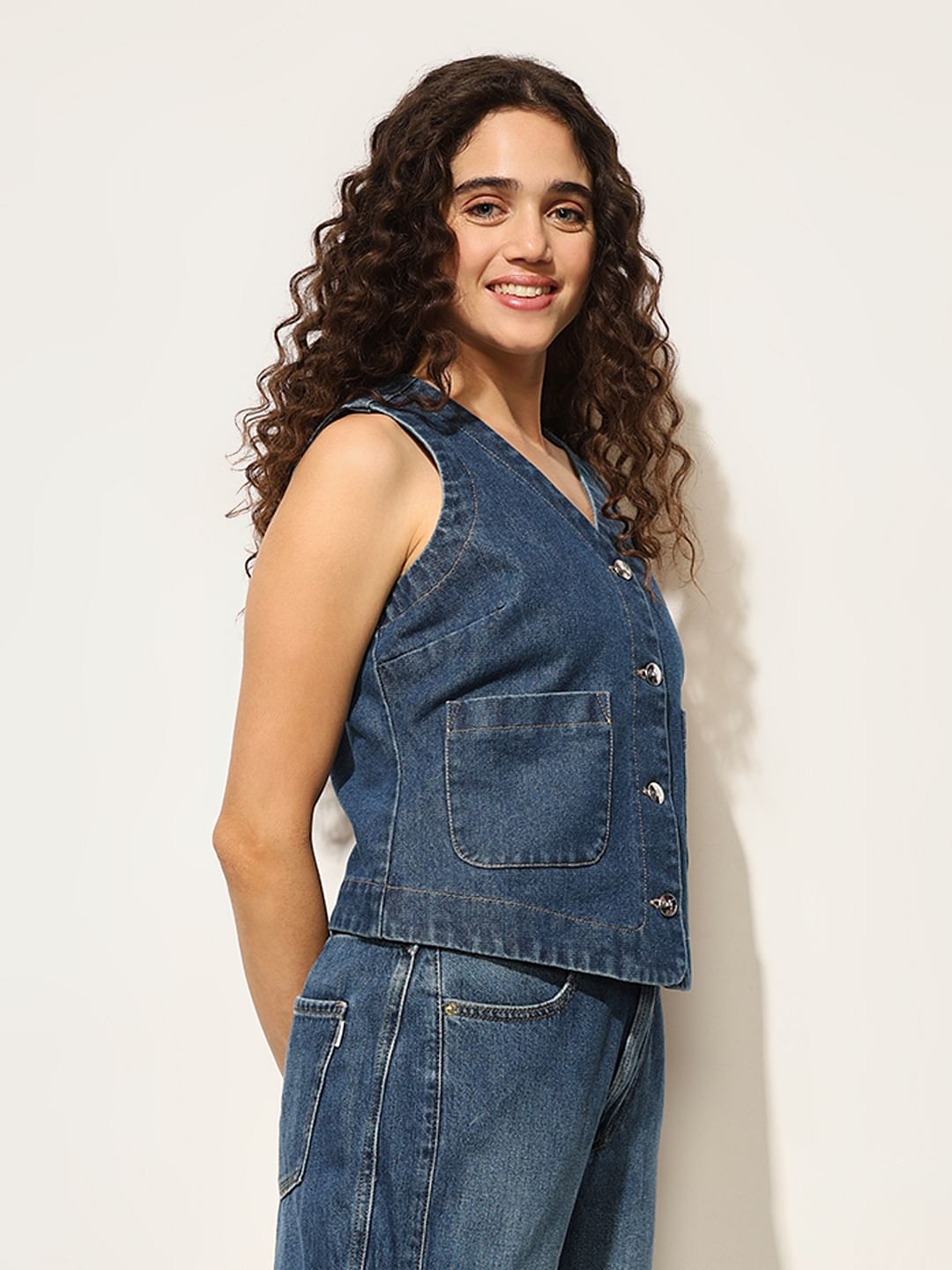 Blue Denim Vest