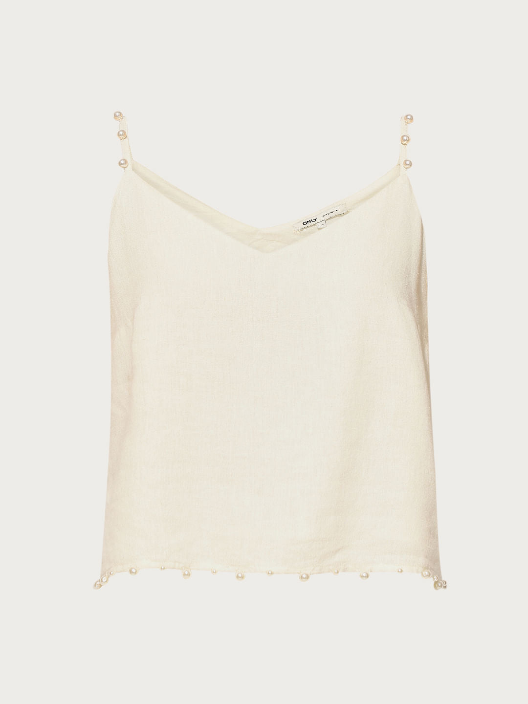 White Linen Co-Ord Set Top