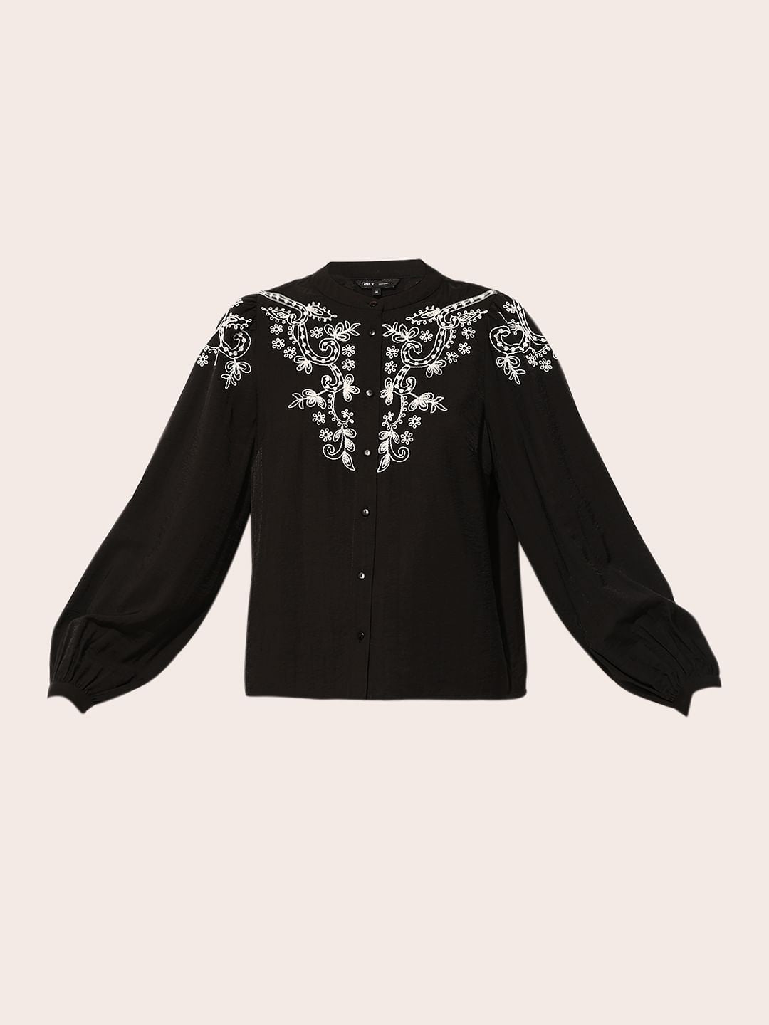 Black Embroidered Top