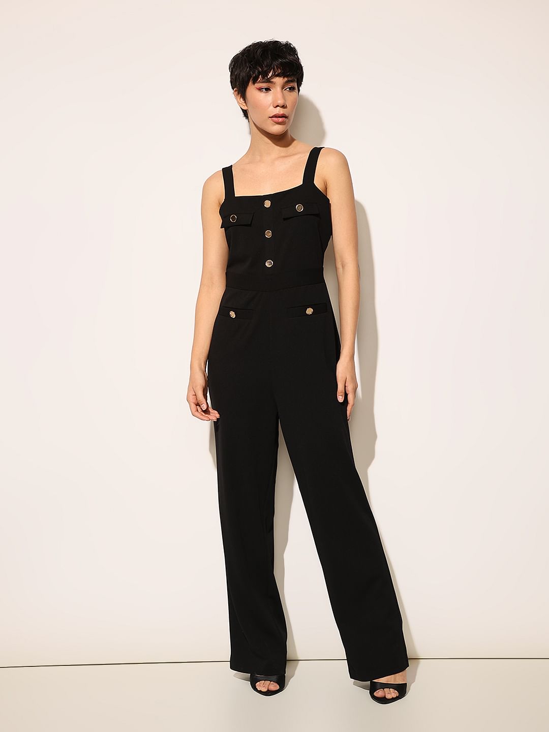 Black Sleeveless Jumpsuit
