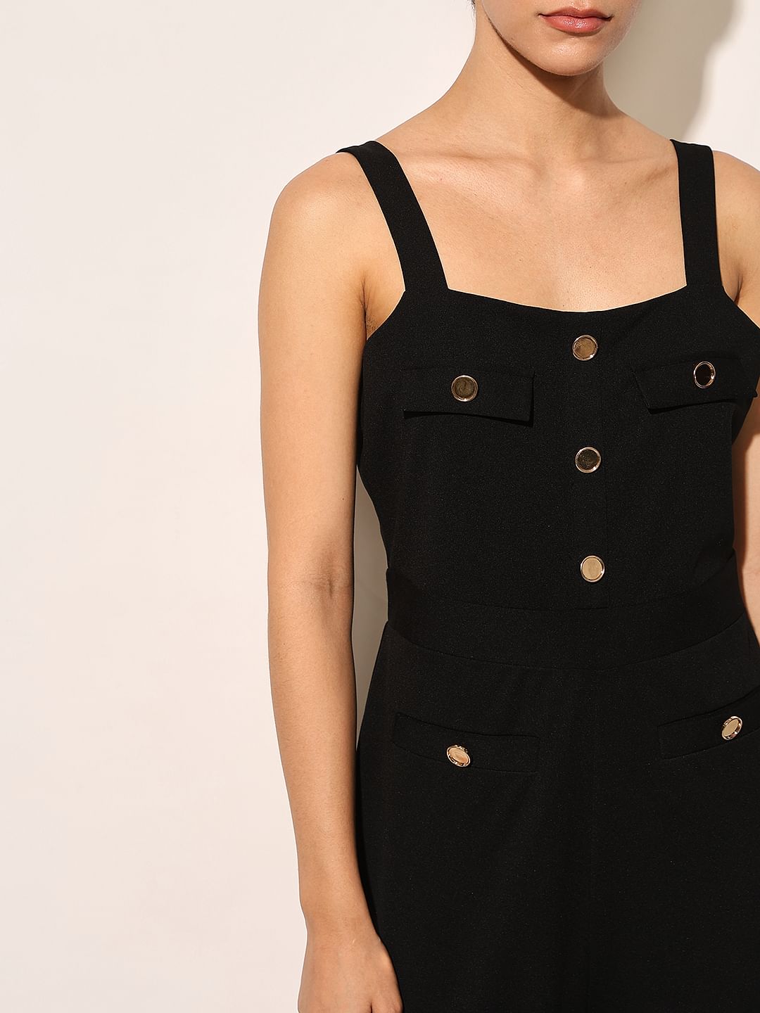 Black Sleeveless Jumpsuit