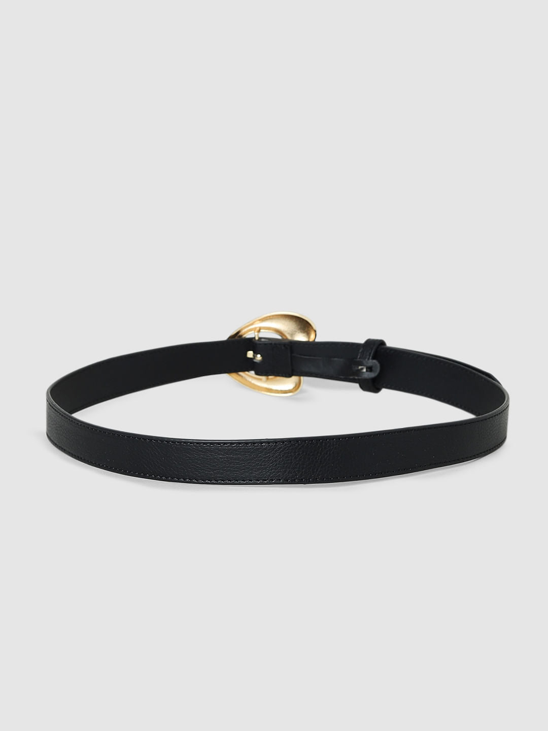 Black Buckle Narrow Belt