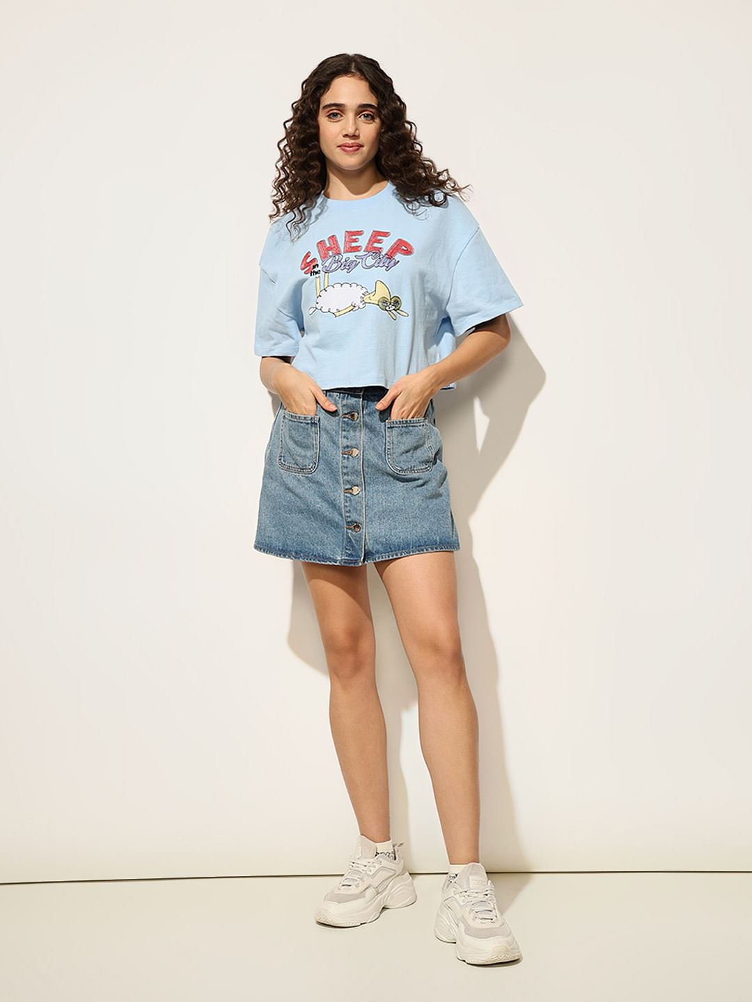 Blue Printed T-Shirt