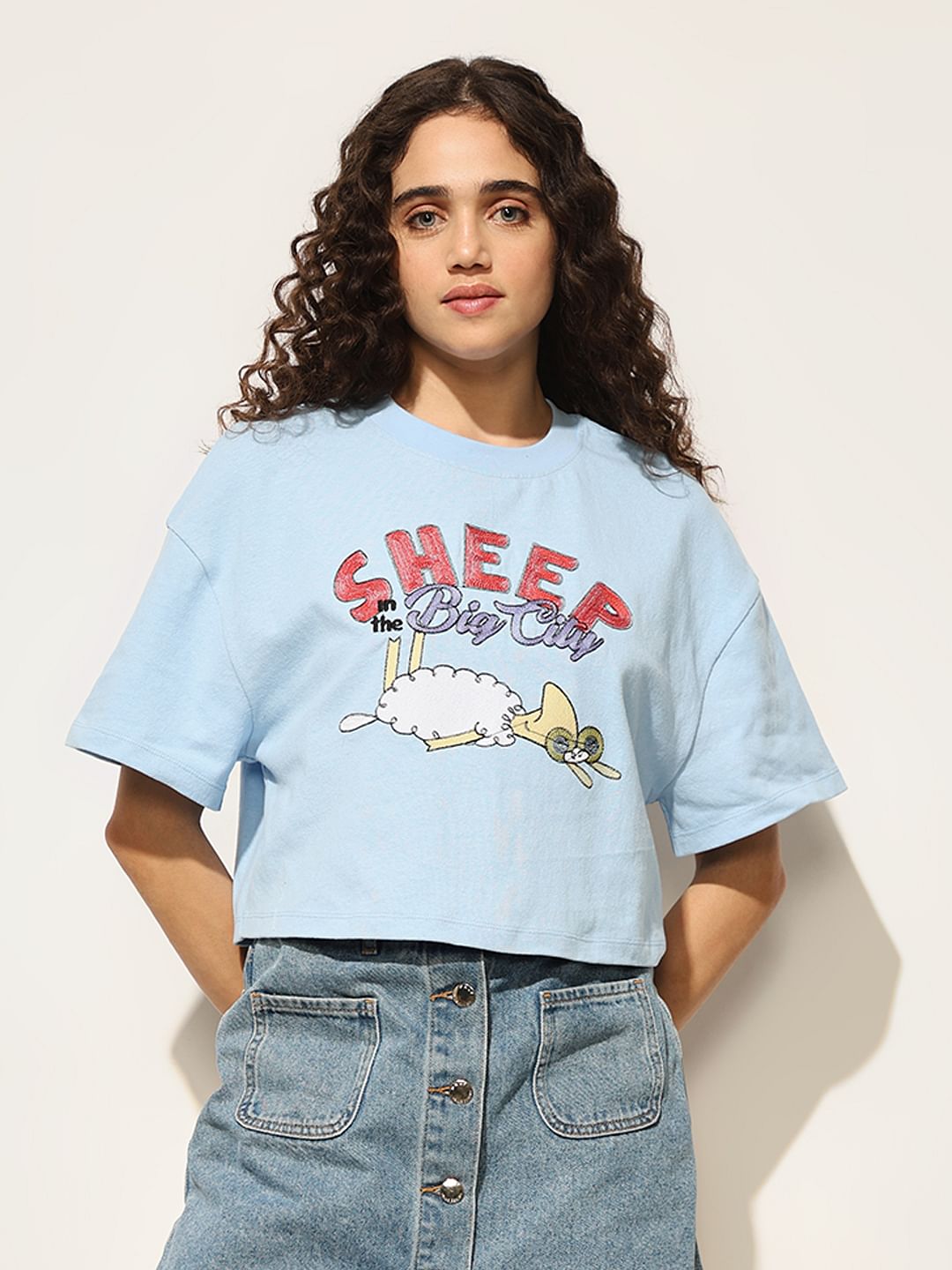 Blue Printed T-Shirt