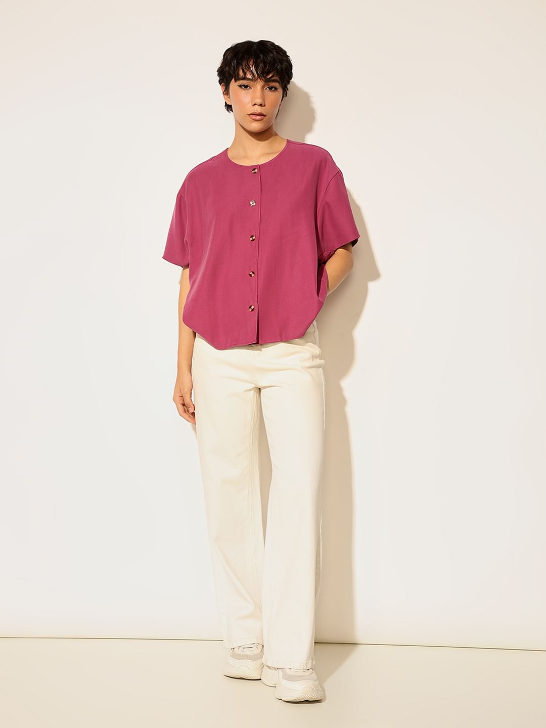 Maroon Regular Fit Shirt