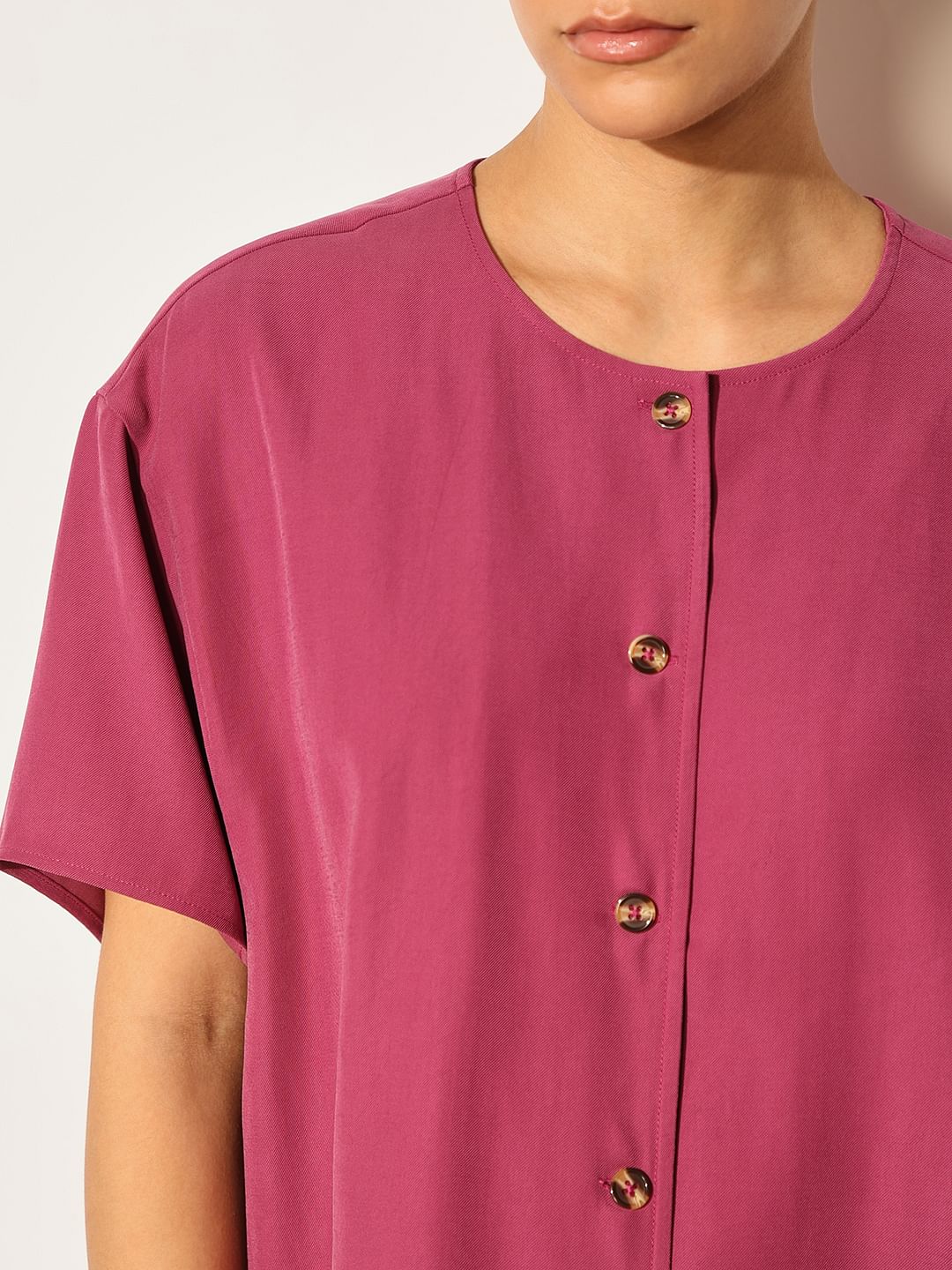 Maroon Regular Fit Shirt