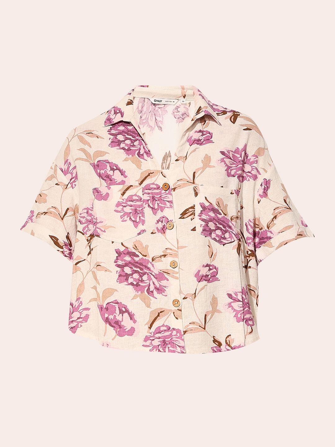 White Floral Shirt