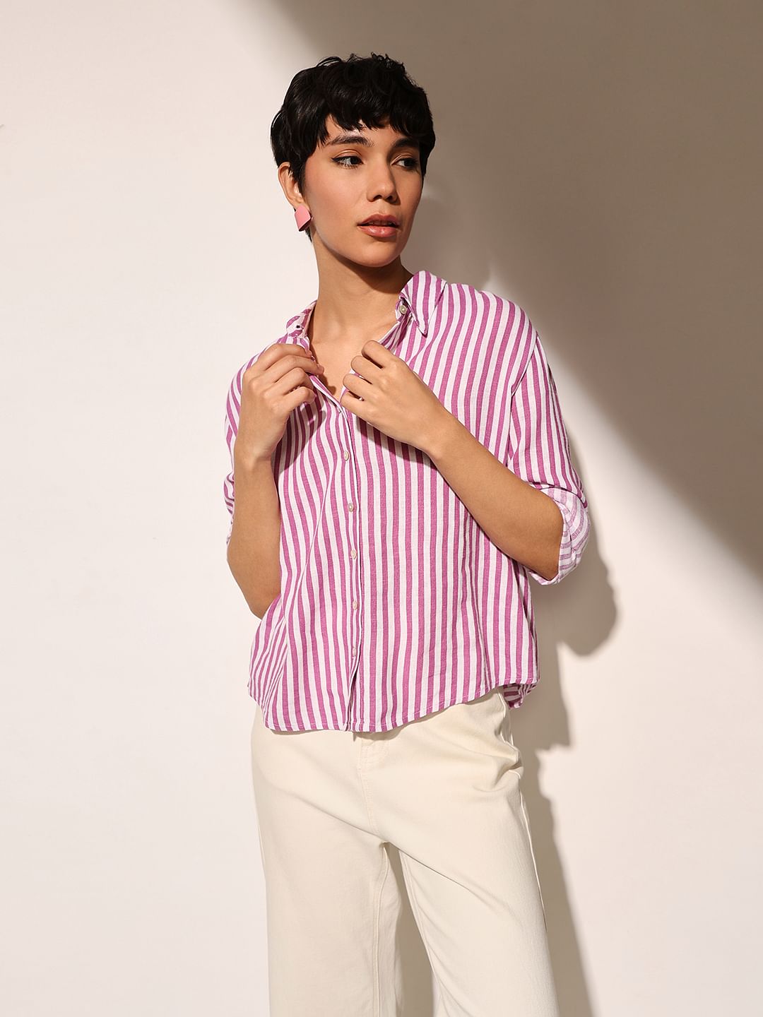 White Striped Shirt