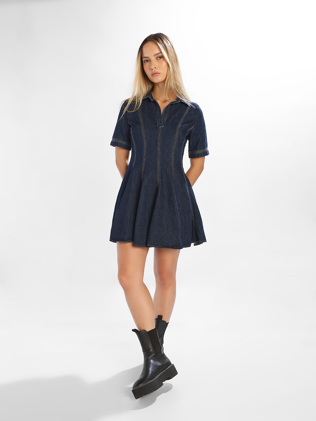 Dark Blue Denim Dress