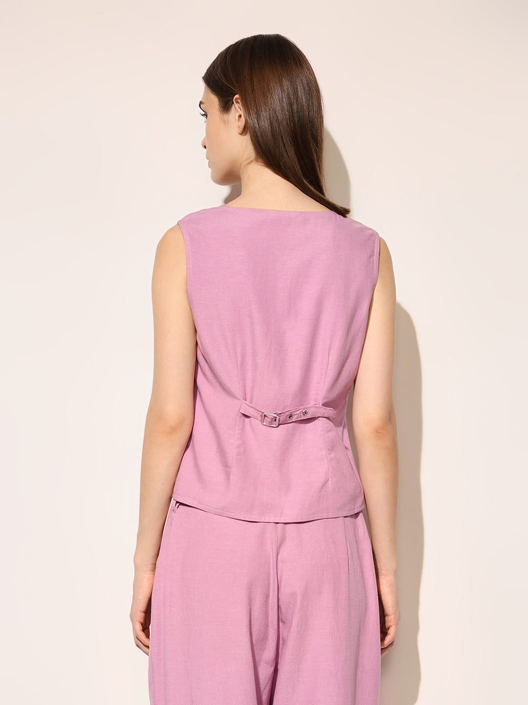 Mauve Waistcoat & Tailored Pant Co-ord Set