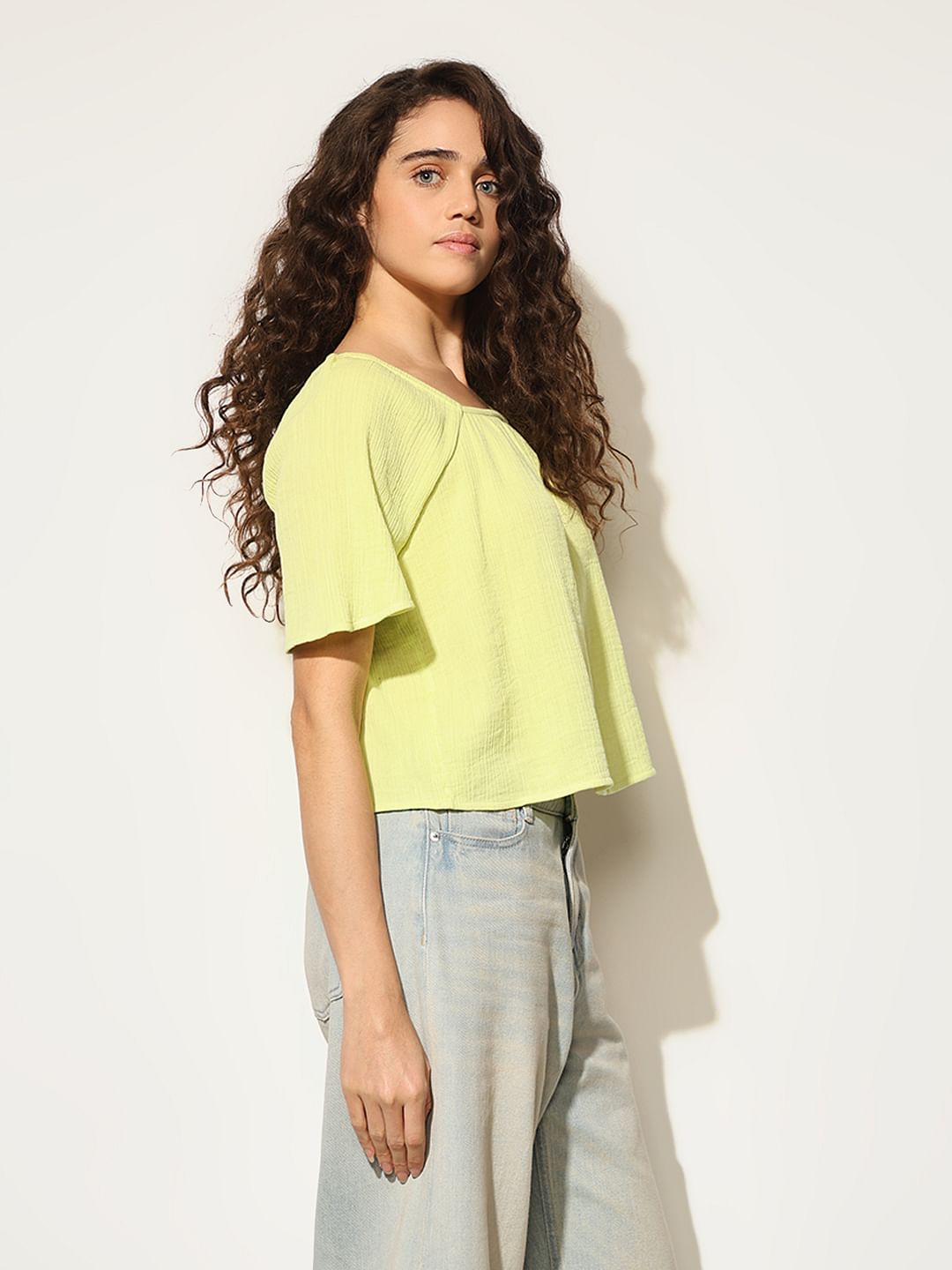 Lime Yellow Cotton Top