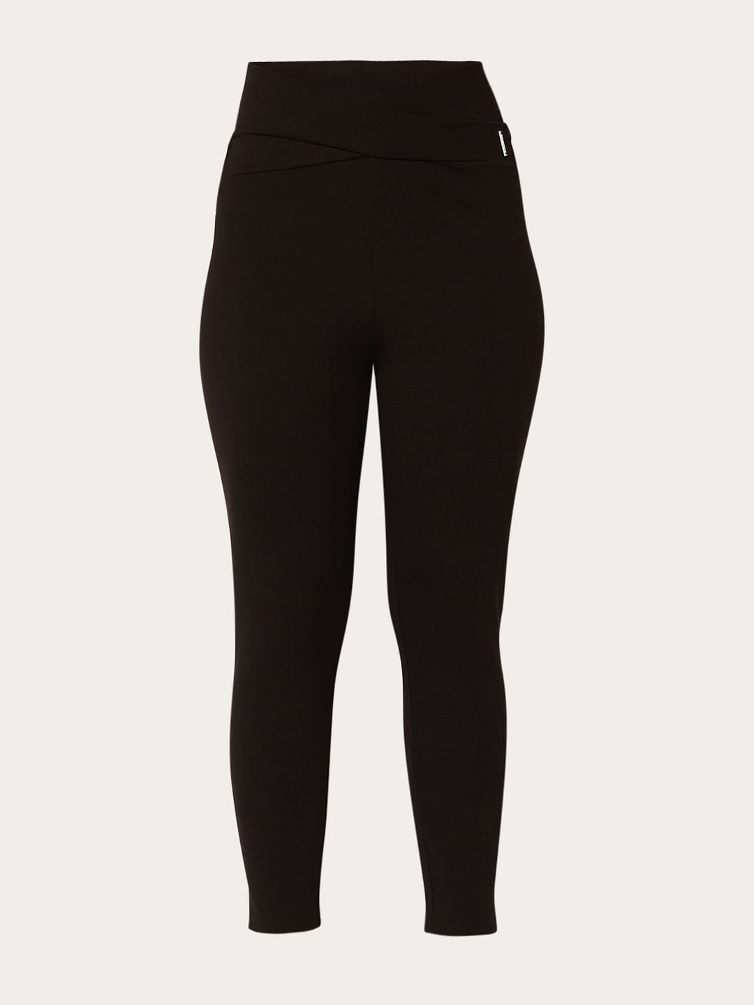 Black High Rise Stretchable Leggings