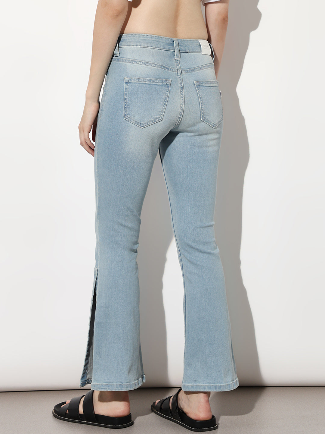 Light Blue High Rise Flared Jeans