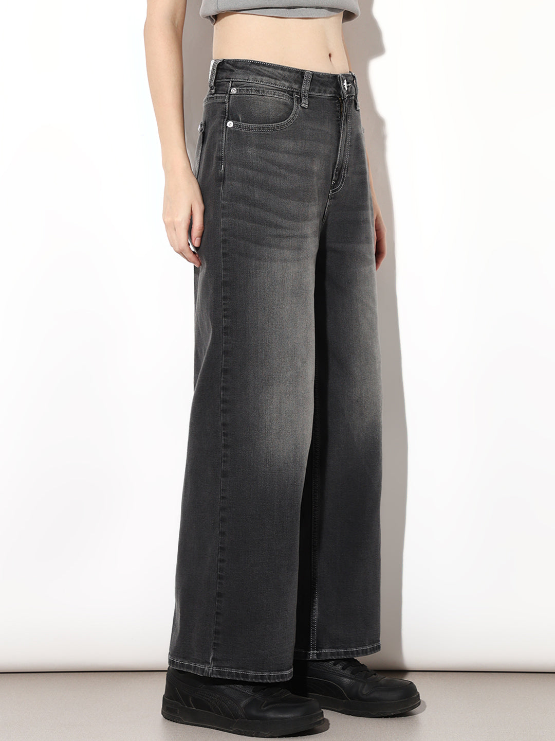 Black Wide Leg Jeans