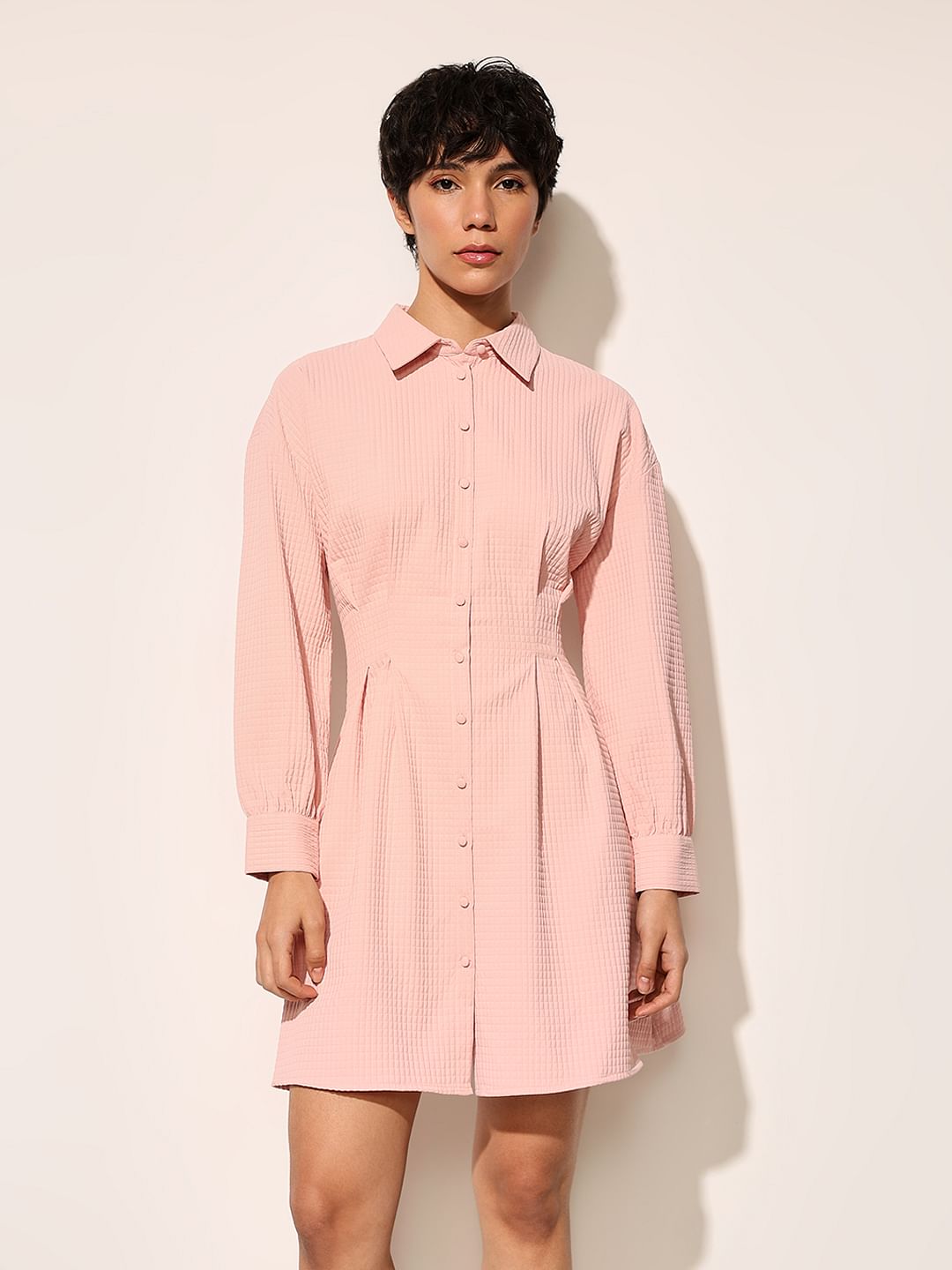 Pink Shirt Dress