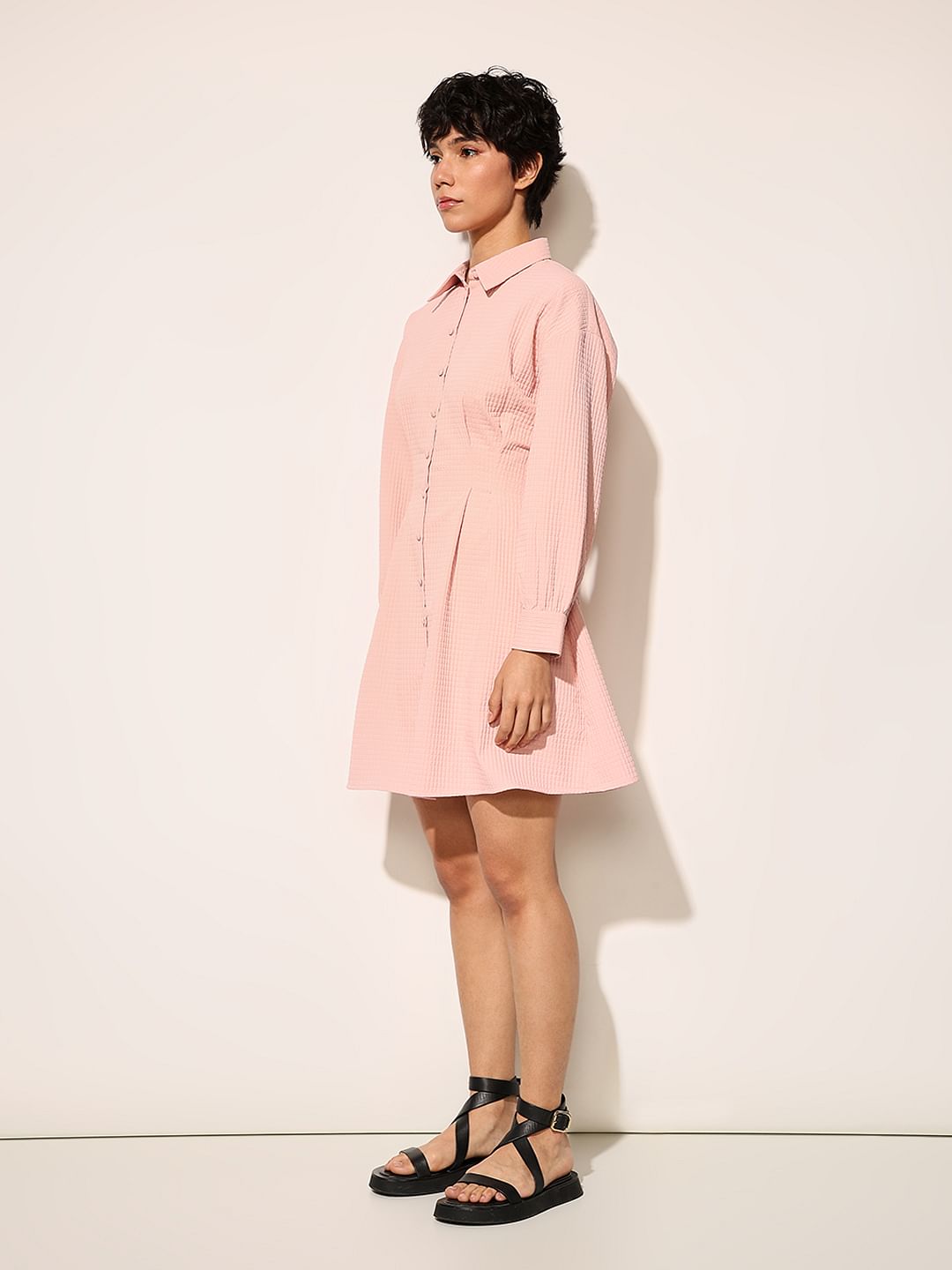 Pink Shirt Dress