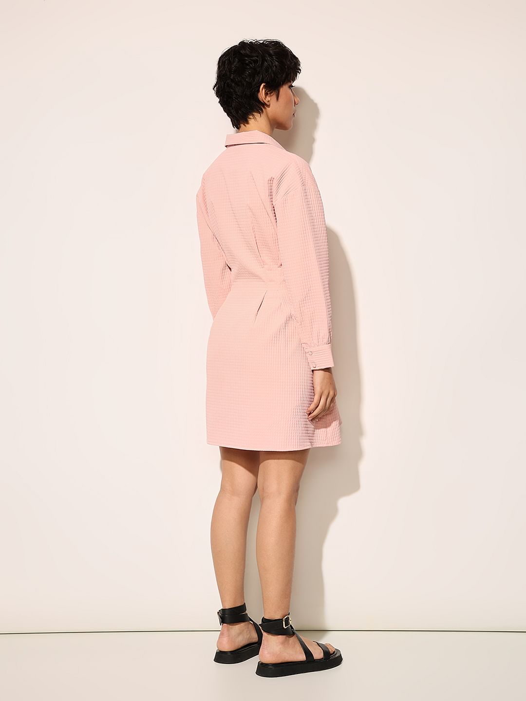 Pink Shirt Dress