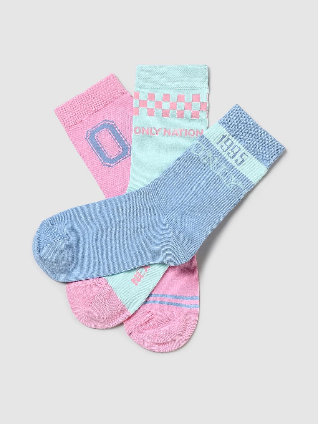 Pack Of 3 Mid Length Socks