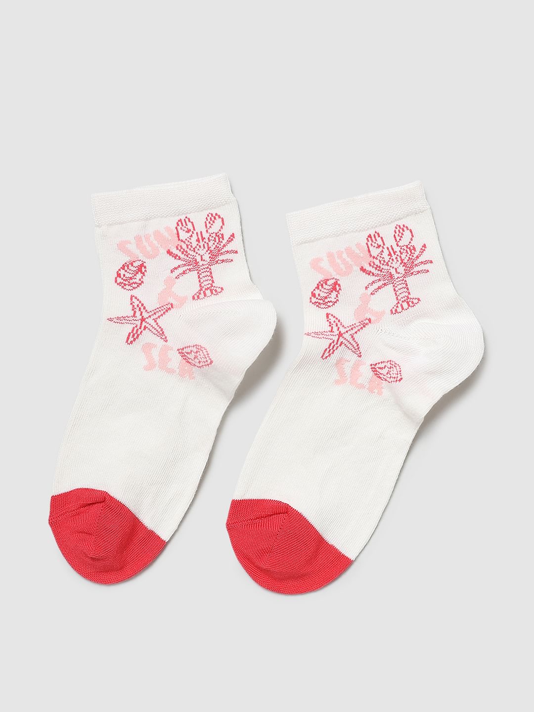 Pack Of 3 Printed Ankle Length Socks