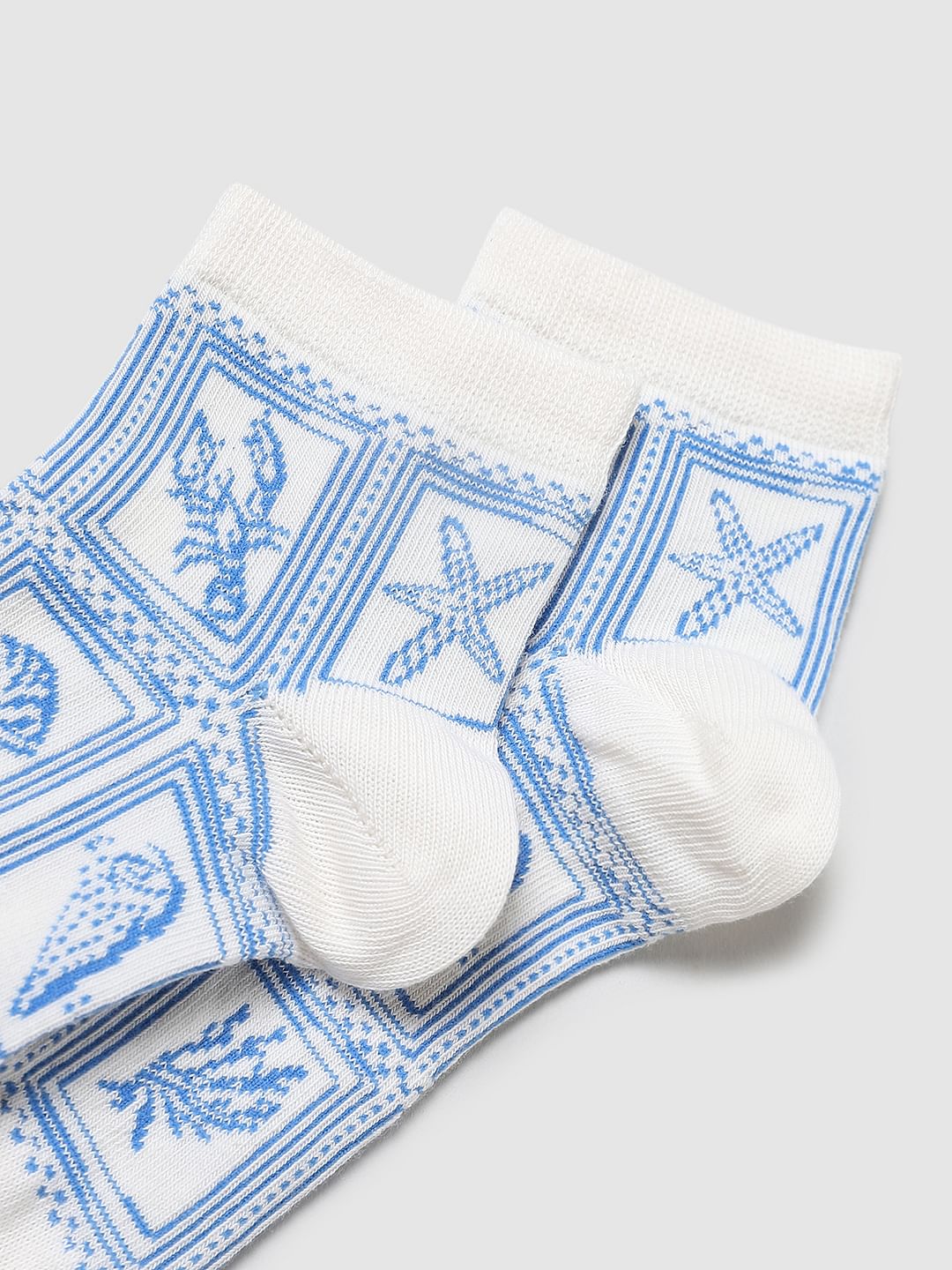 Pack Of 3 Printed Ankle Length Socks