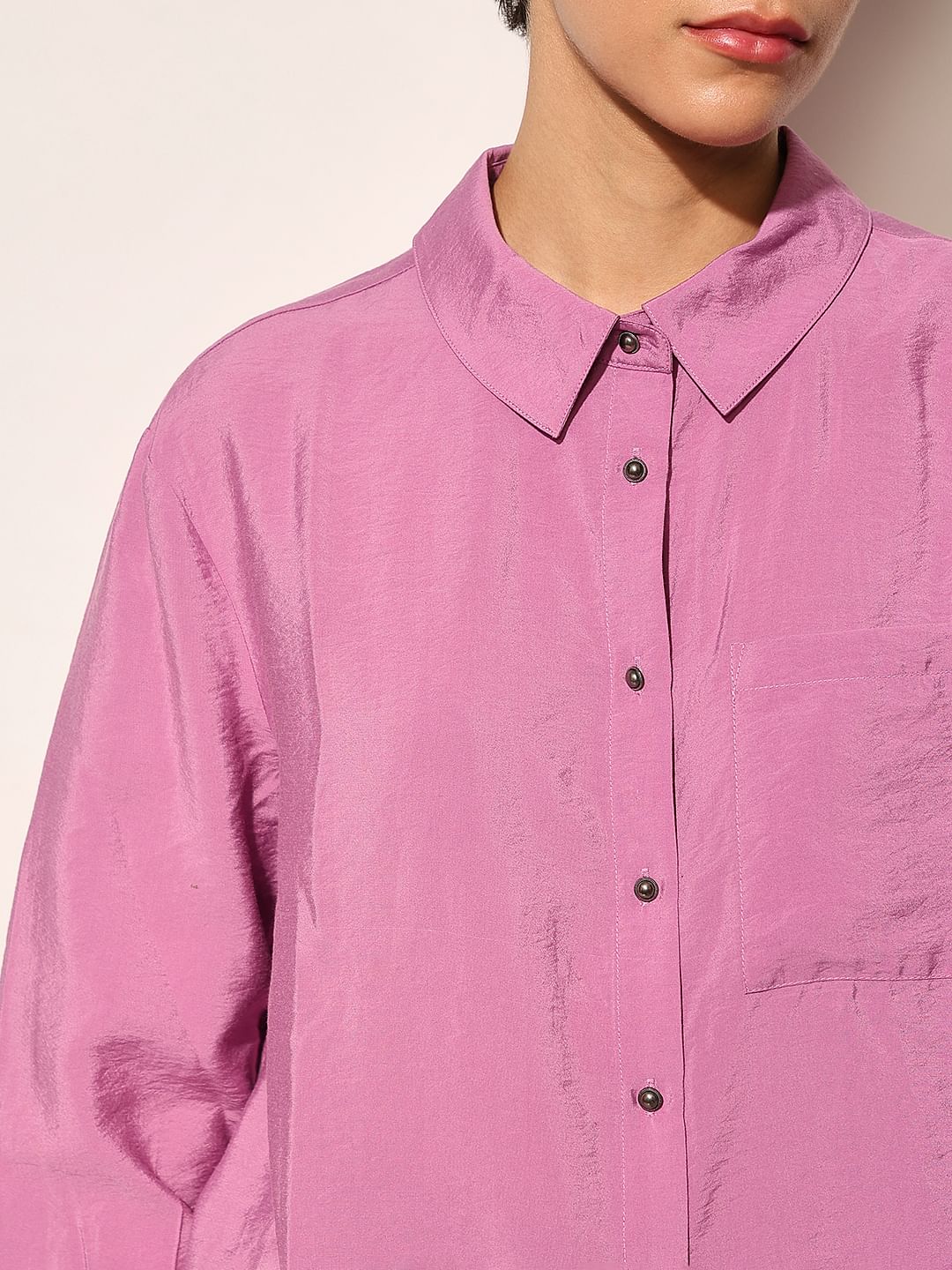Purple Boxy Fit Shirt