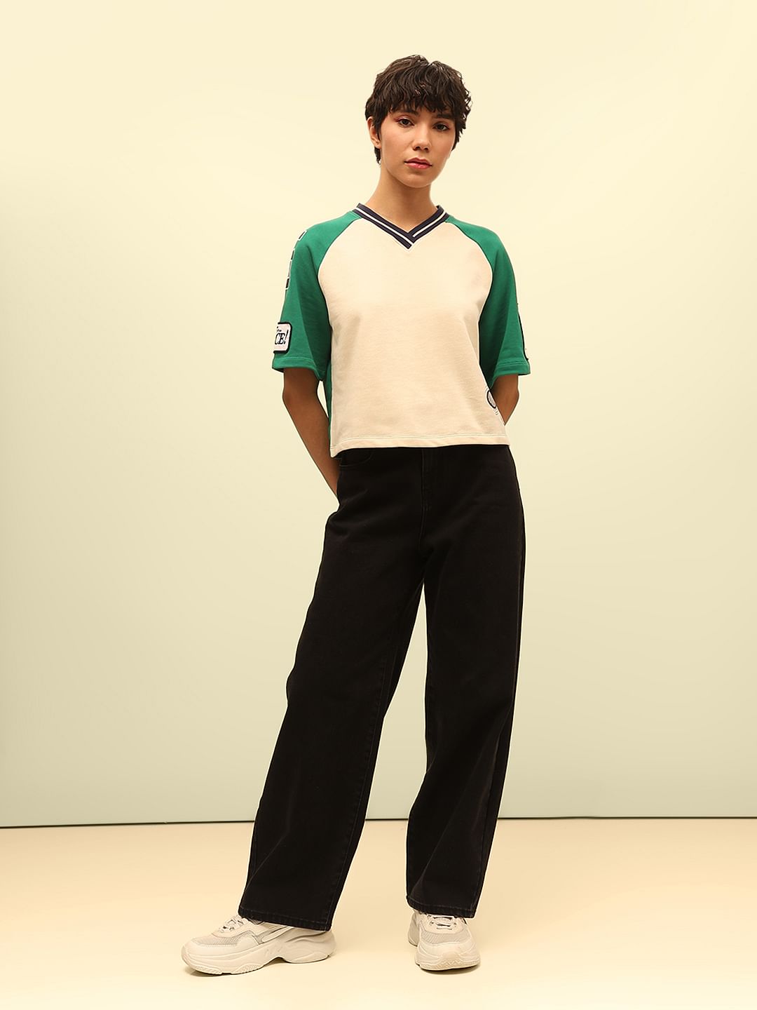 Cream Peanuts Varsity T-Shirt