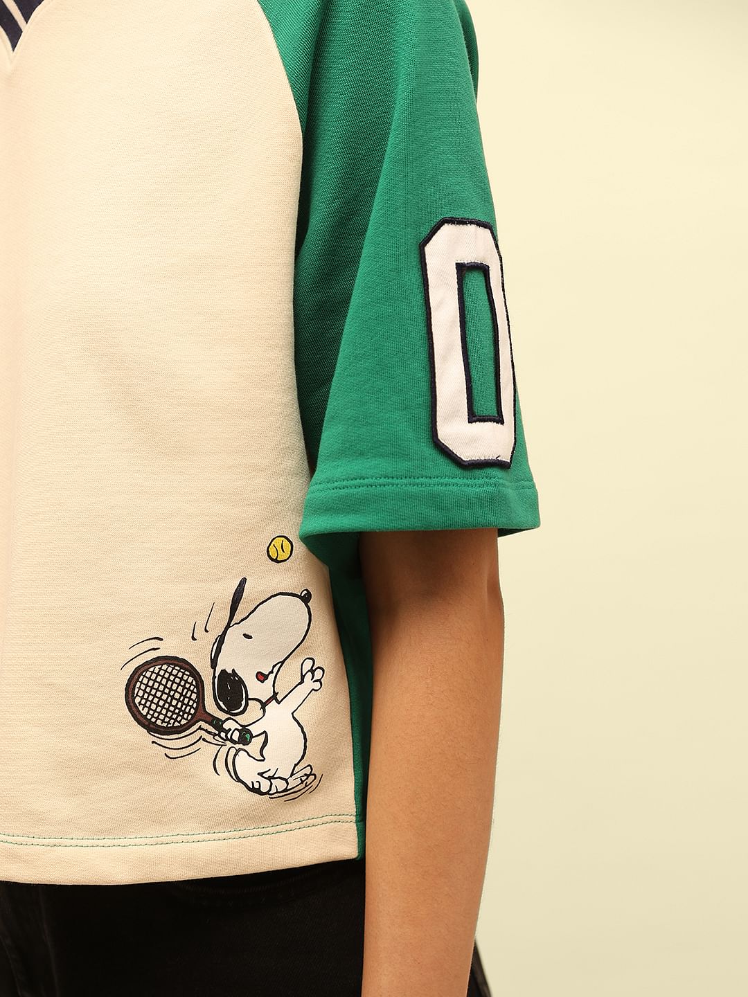 Cream Peanuts Varsity T-Shirt