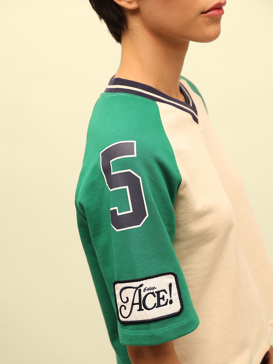 Cream Peanuts Varsity T-Shirt