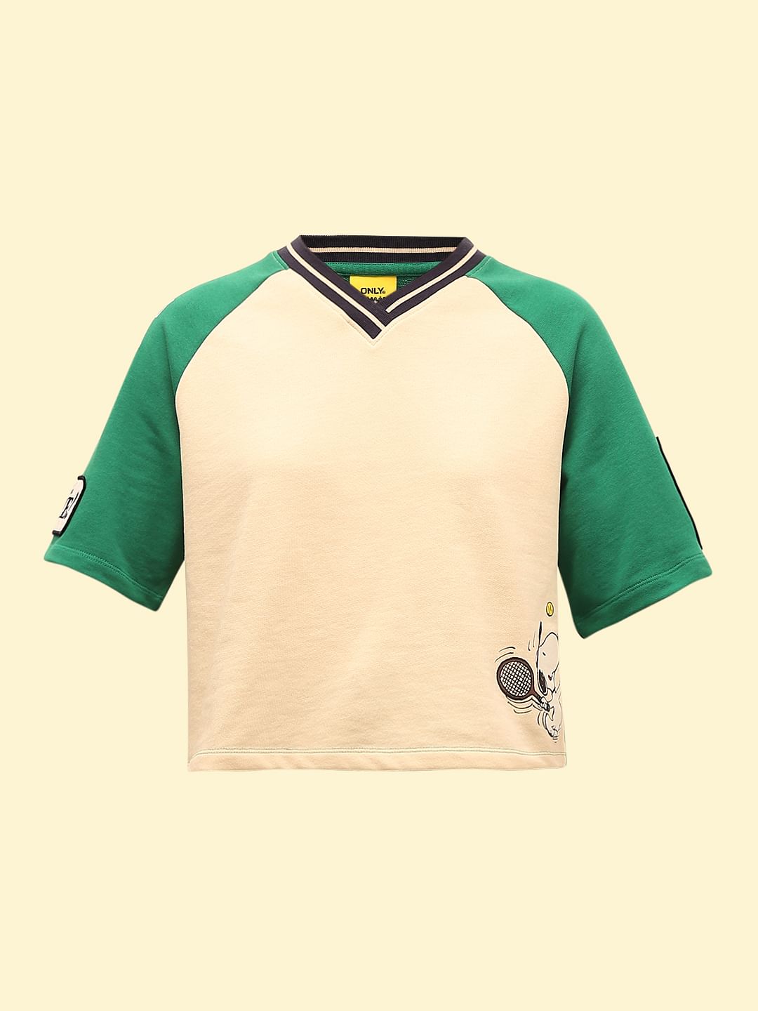 Cream Peanuts Varsity T-Shirt