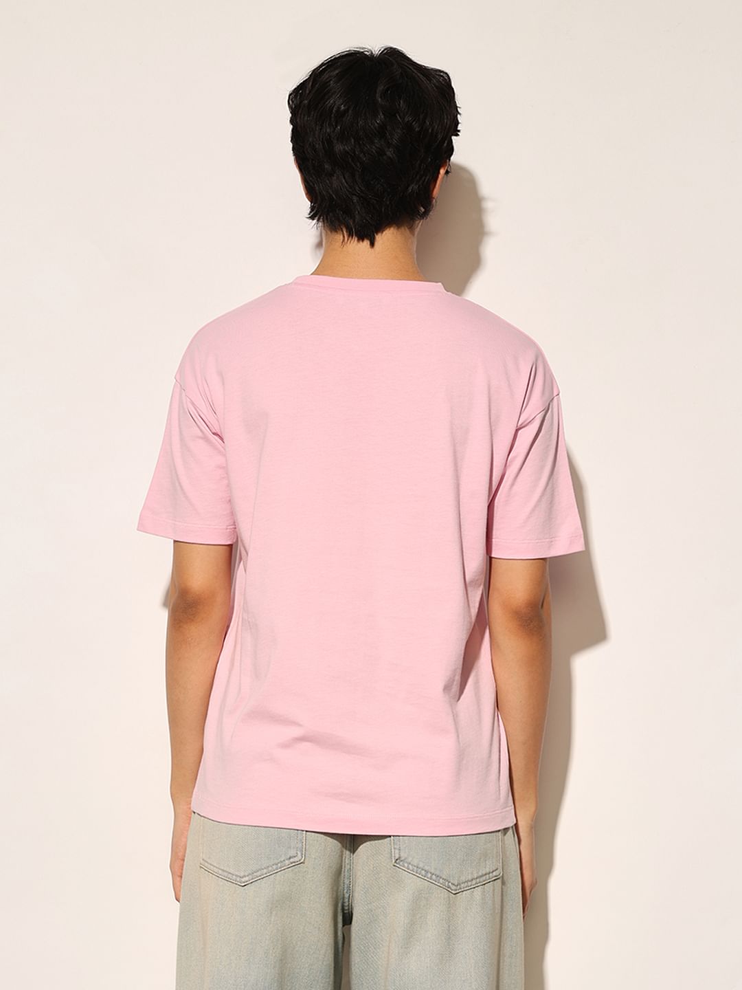Pink Patch Work Print T-Shirt