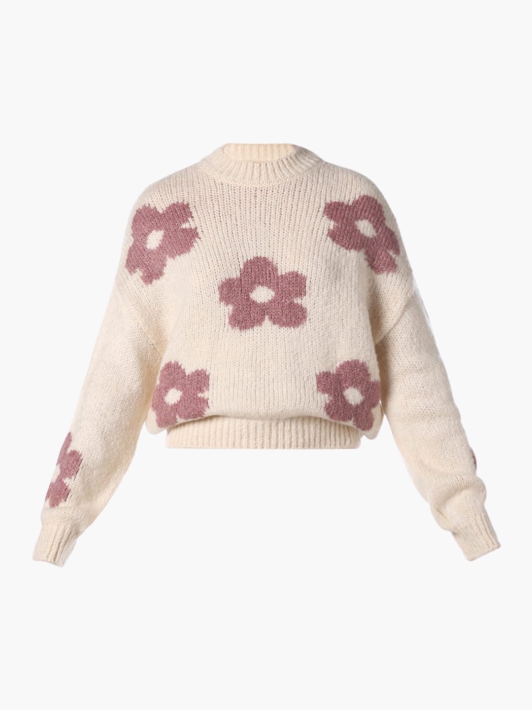 White Floral Pullover