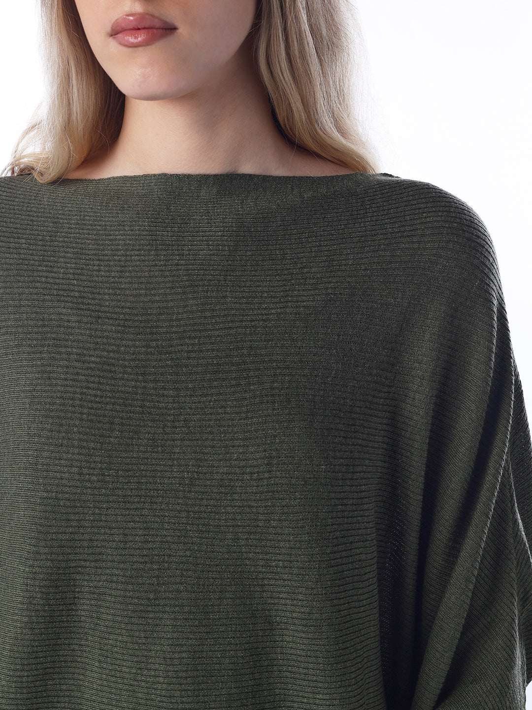 Bat sleeve Oversized Pullover - Dark Green