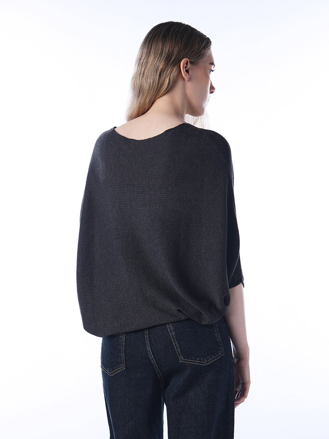 Bat sleeve Oversized Pullover - Dark Grey