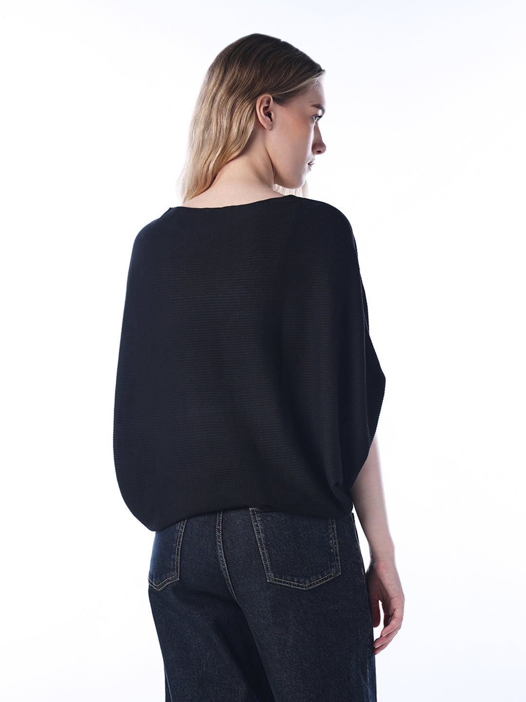 Bat sleeve Pullover - Black