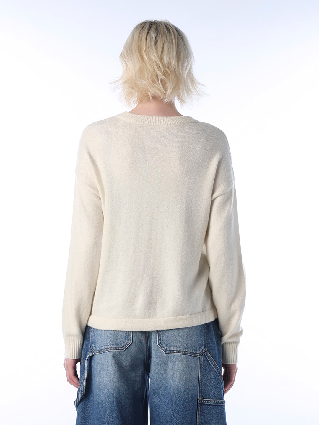 Text Embroidered Pullover