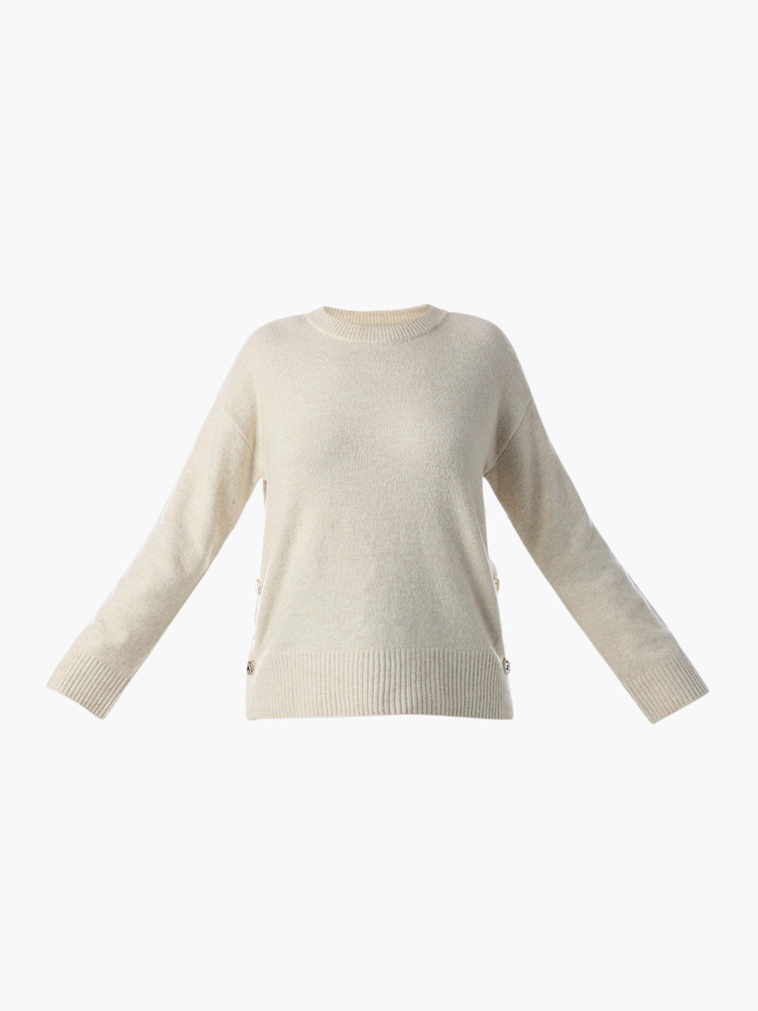 Cream O-Neck Pullover
