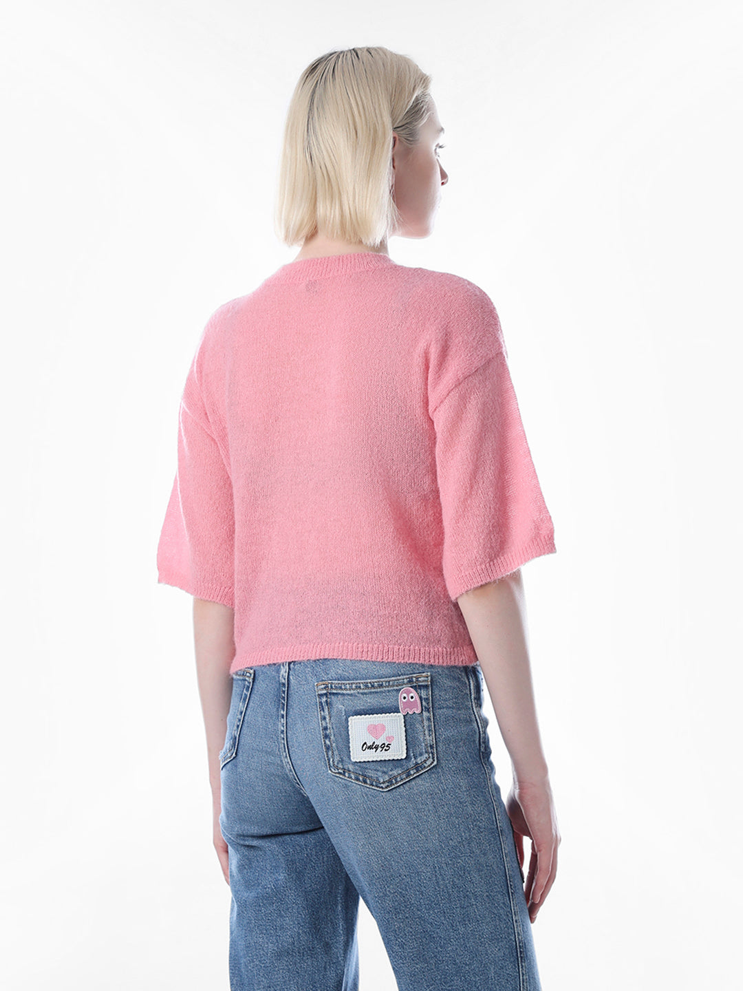 Pink Drop Shoulder Pullover