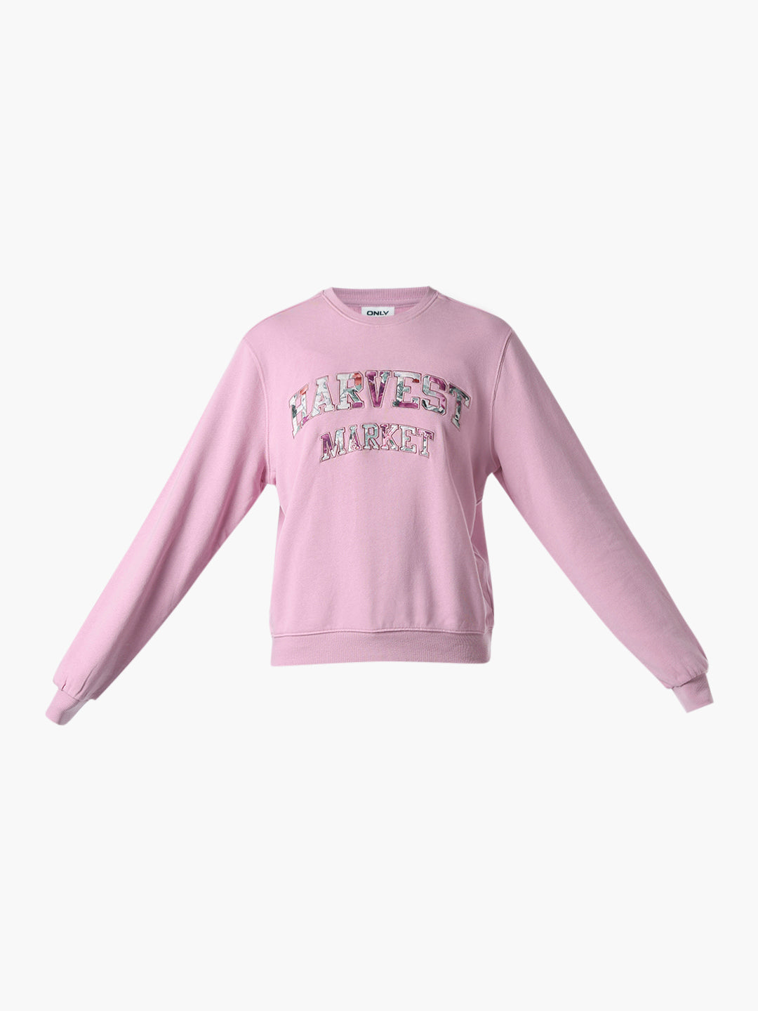Mauve Pink Printed Cotton Sweatshirt