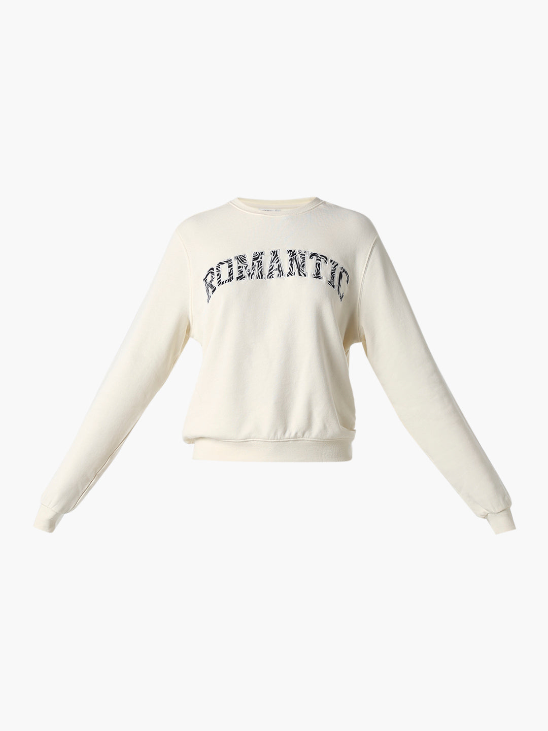 White Printed Cotton Sweatshirt