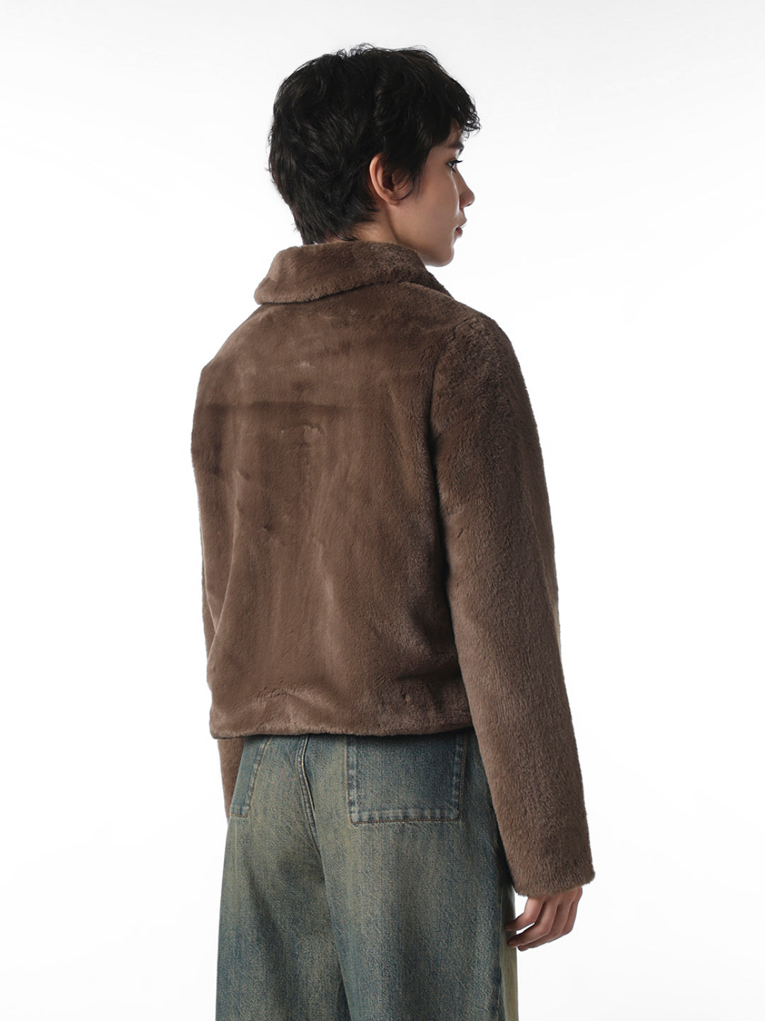 Brown Faux Fur Jacket