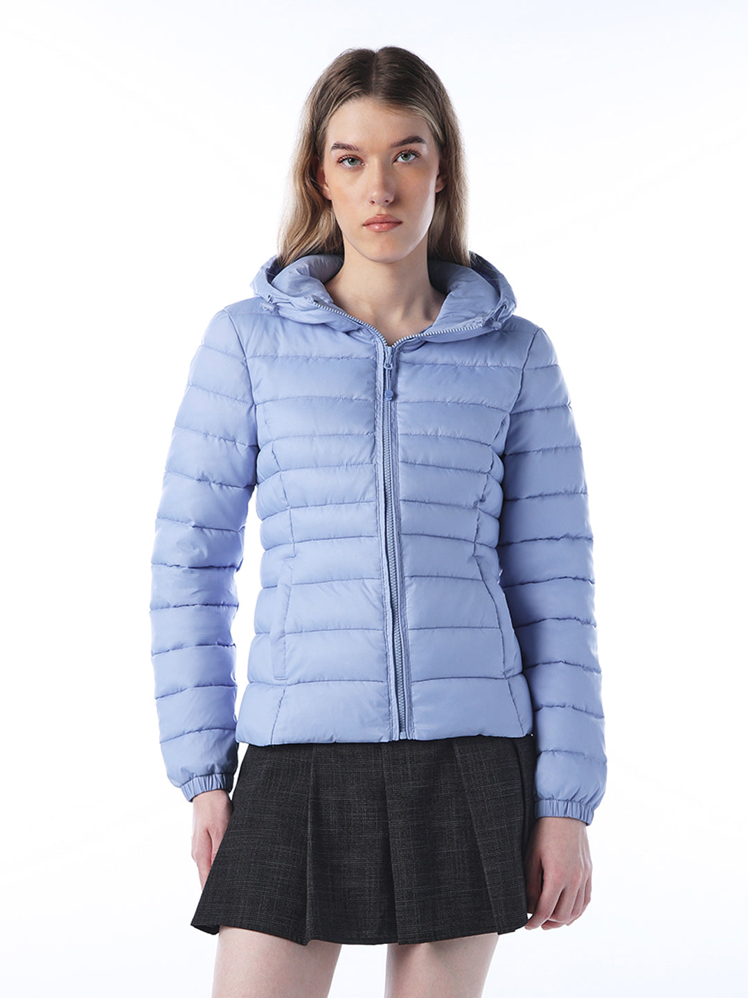 Hooded Puffer Jacket - Blue