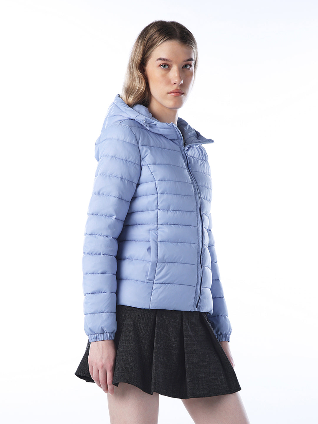 Hooded Puffer Jacket - Blue