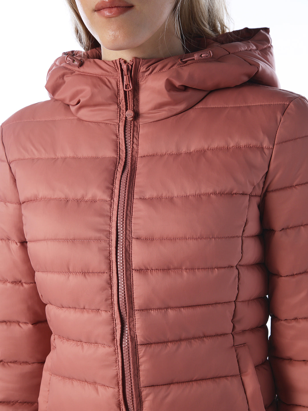 Hooded Puffer Jacket - Rose Brown